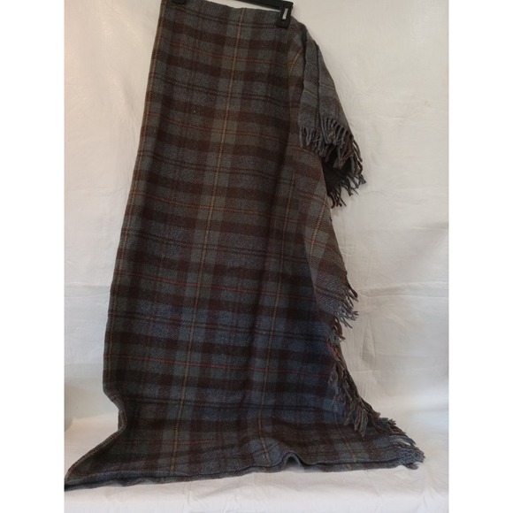 vintage Penmachno Rug lap blanket blue brown 48x54 cozy, wool,cabin retreat - Picture 1 of 5